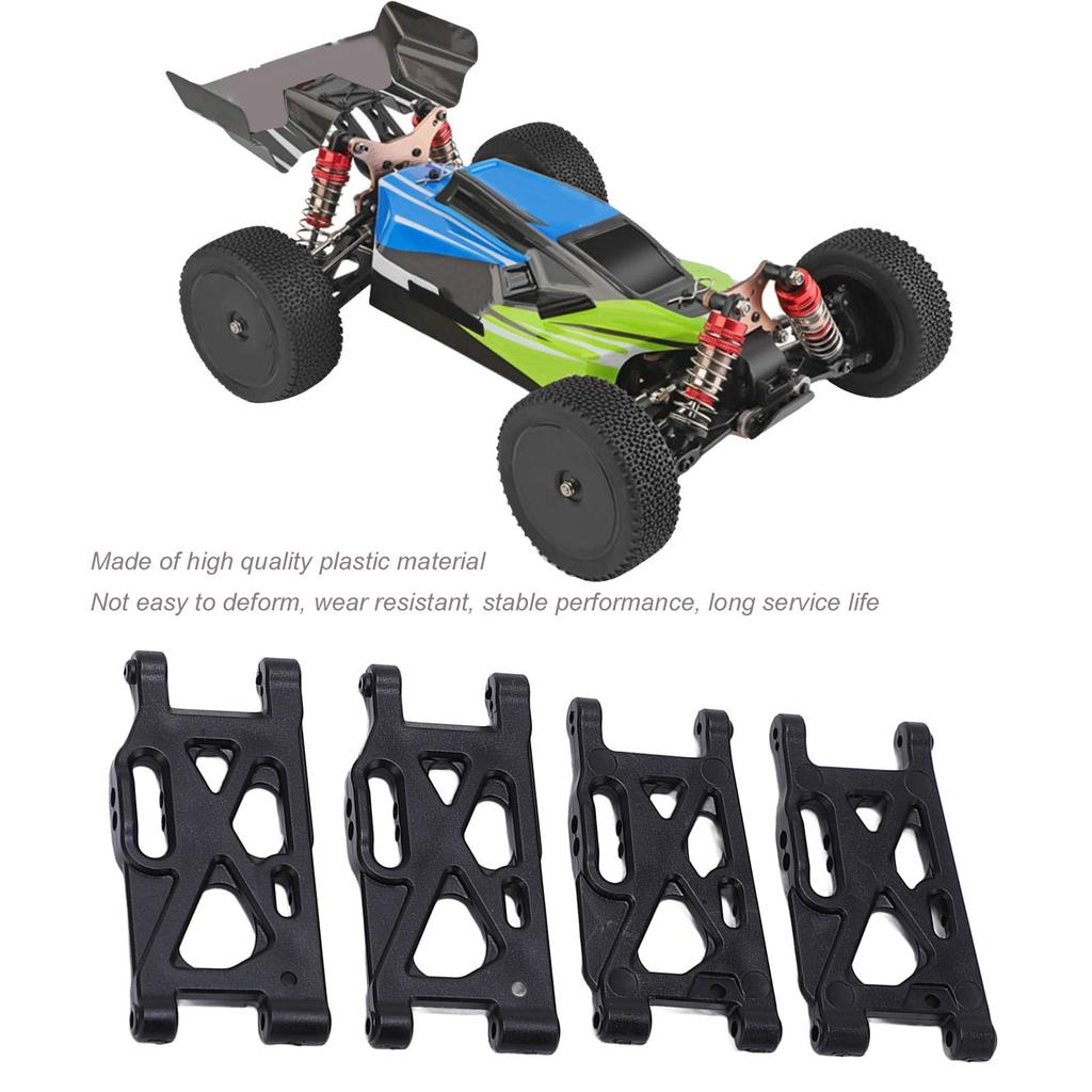 4pcs RC Suspension Arm Front Rear Black Plastic for WLtoys 144001 144002 124019 124018 124017 144010
