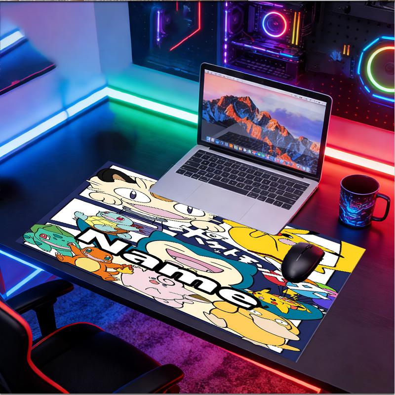 Özel İsim Kişiselleştirilmiş Anime Desenli Mouse Pad, Dizüstü Bilgisayar Masa Matı, Ev için Dekoratif Masa Matı Klavye Altlığı Hediye