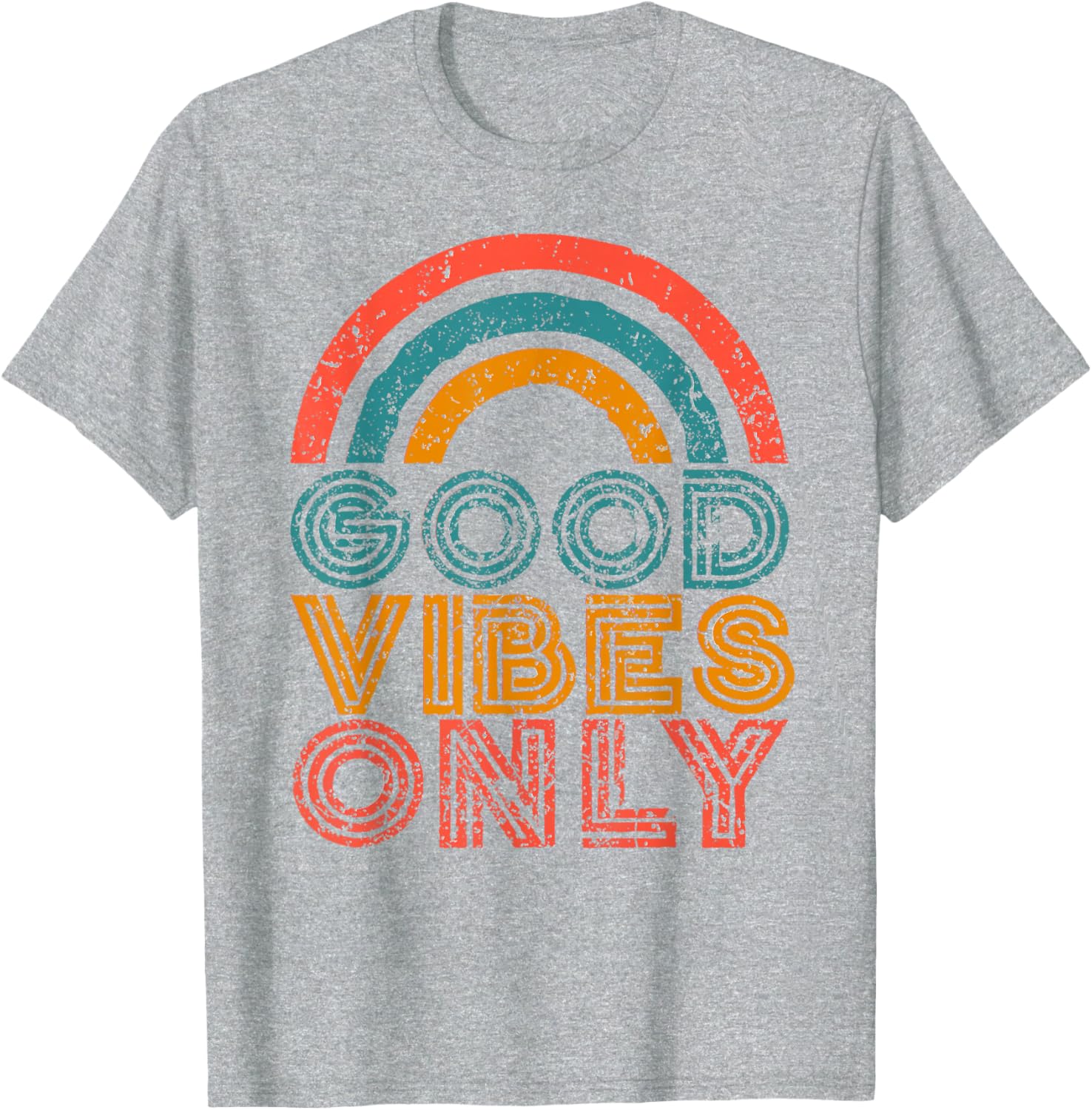 

Good Vibes Only Vintage Rainbow Positive Vibe Quote Gift T-Shirt Unisex Summer Streetwear Tops Cotton Graphic T Shirts 5XL різнокольоровий
