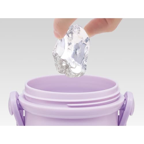 Colorful Peach Water Bottle, Direct Drinking, Plastic, One-Touch Bottle, 480ml, Silver Ion Antibacterial, Karapichi Set (Water Bottle, Name Sticker)