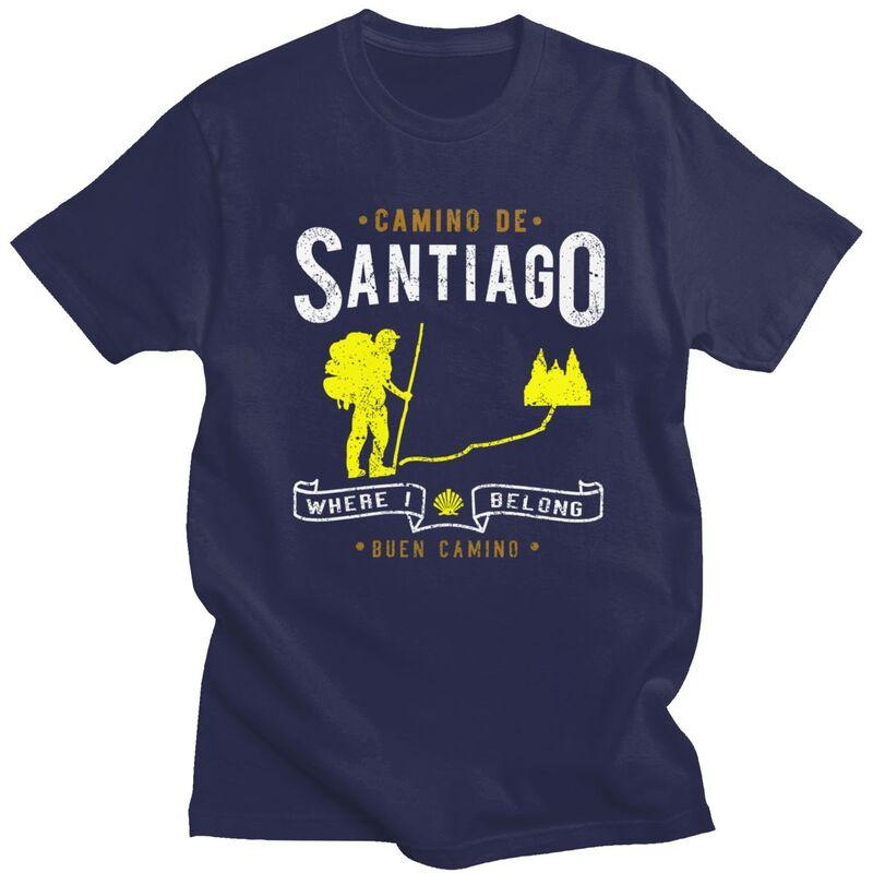 

Чоловічі футболки на замовлення Buen Camino De Santiago 100% бавовна Повсякденні футболки Одяг 4XL