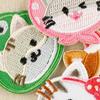 12 Stück Cartoon Katzen Applikationsaufnäher Niedliche Kätzchen Aufbügler Gestickte Aufnäher Reparaturflicken Aufnäher zum Aufnähen