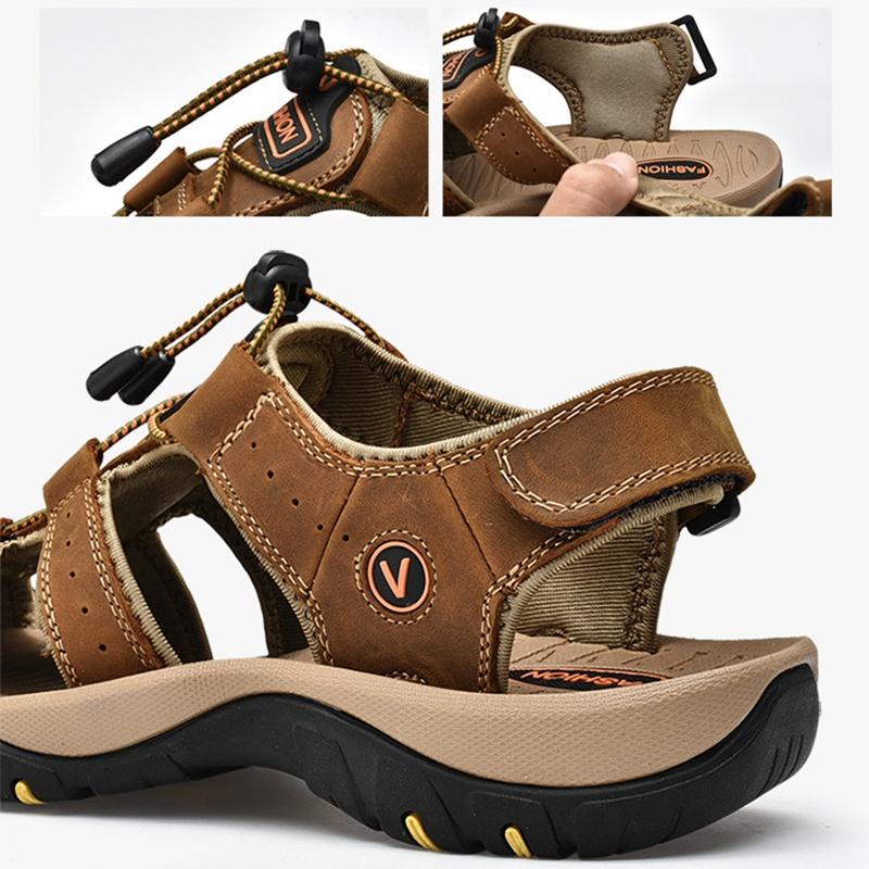 New Hollow-out Wading Shoes Men Sandals Hiking Shoes Summer Casual Beach Sandals Plus Size 38-48