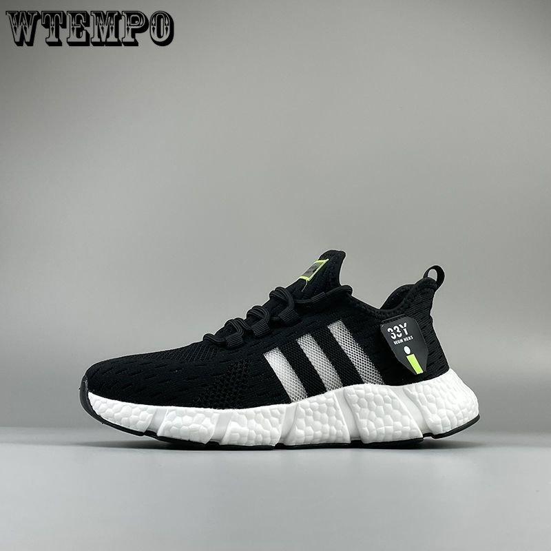 WTEMPO Summer Couple Sneakers Men's Breathable Lightweight Running Shoes Women's Mesh Hollow Casual Shoes Unisex Outdoor Soft Sole Sport Shoes