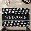Cute Cartoon Tooth Toothbrush Print Doormat Non Slip Funny Dentist Bathroom Floor Mat