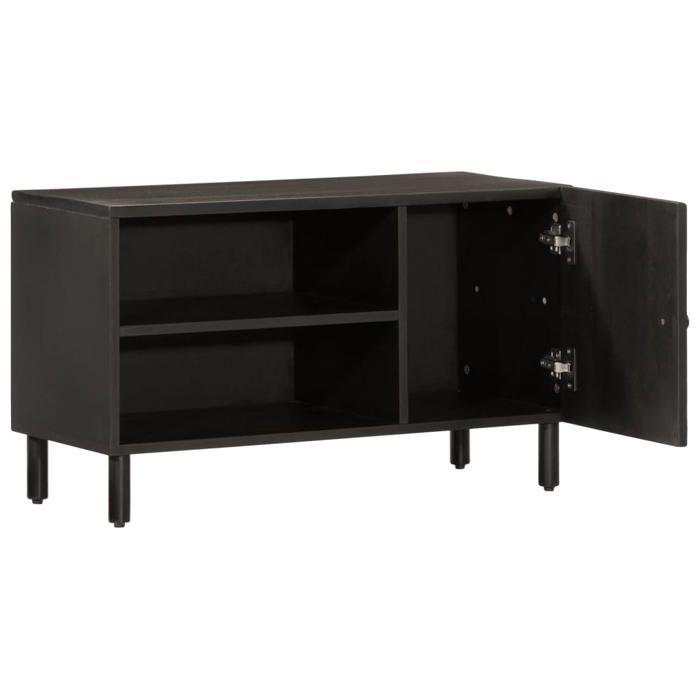 VidaXL TV Cabinet, Television Stand with Legs, TV Unit with Storage Living Room, Modern, Black Wood 356834