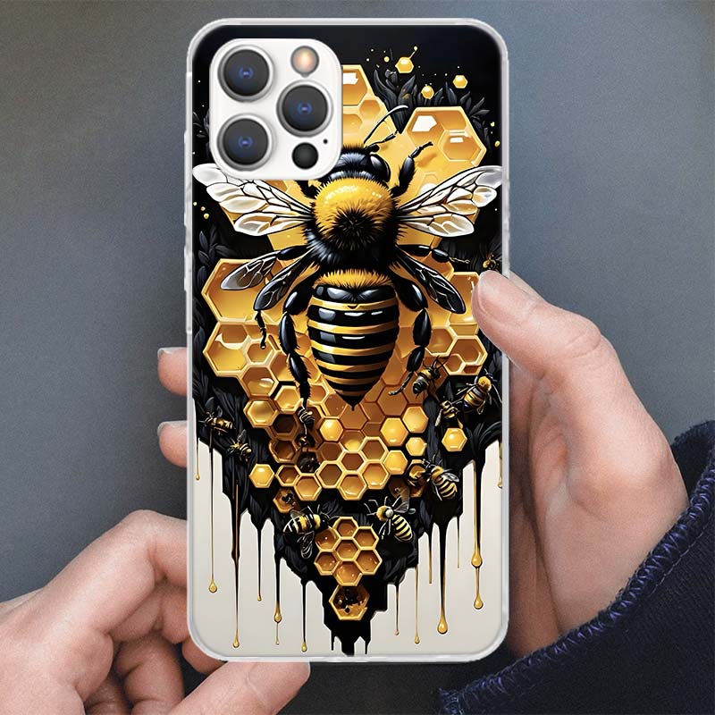 Bee Keeping Honey Animal Phone Case For iPhone 17 16 15 14 13 12 11 Pro Max Mini Plus Air 7 SE 8 Soft Silicone Print Shell Funda