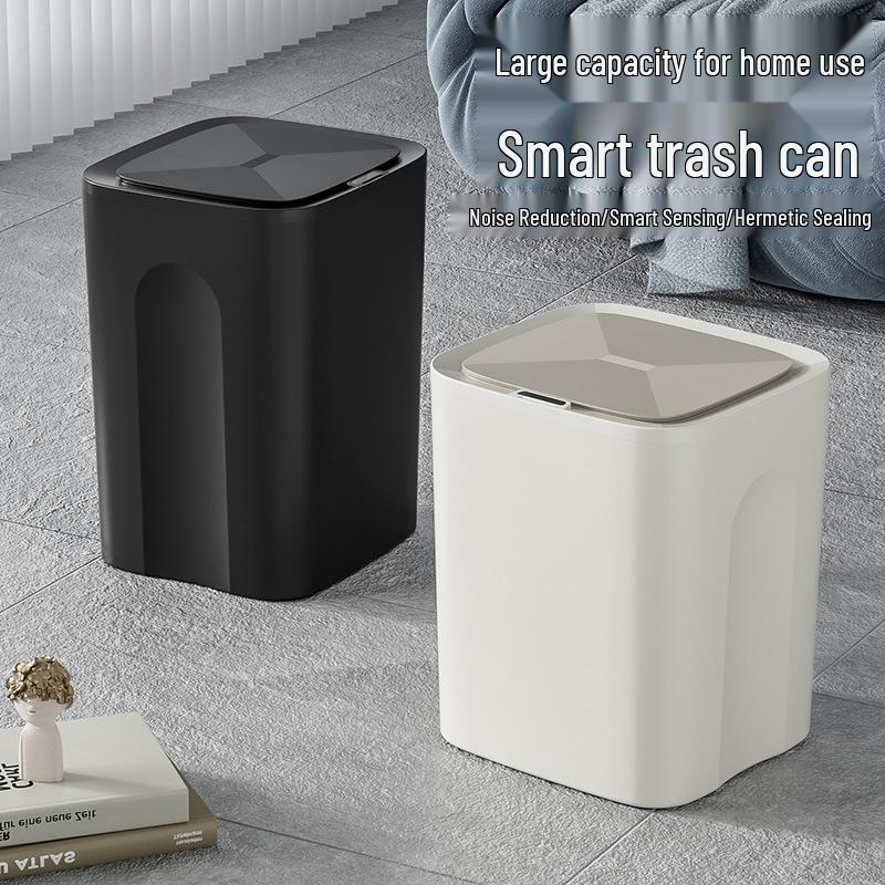 2026 Smart 18L Induction Trash Can with Lid & High Appearance for Living Room