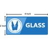 Top label Recycle Label Decal for Trash Can,Trash Sorting Recycling Sticker Sign for Use in Home and Office,4x2 Inch,20 Pcs Per Pack