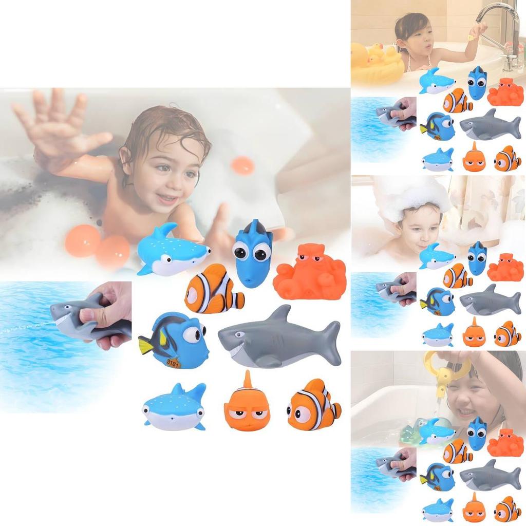 Colorful Clownfish Squeeze Water Spray Toy For Bath Time Fun And Sensory Play