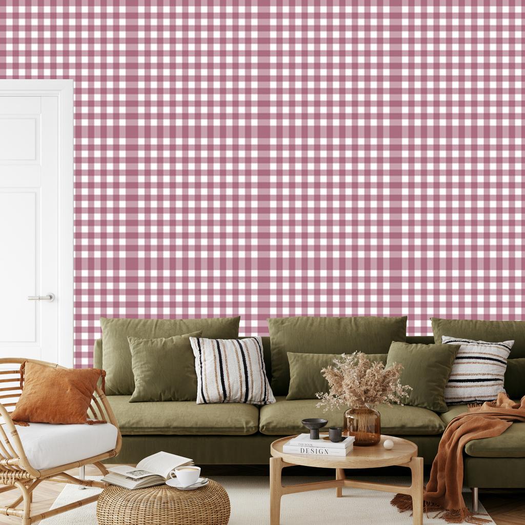Wallpaper Fabric Pattern Pink and Powder Pink for Living Room and Bedroom 50x1000