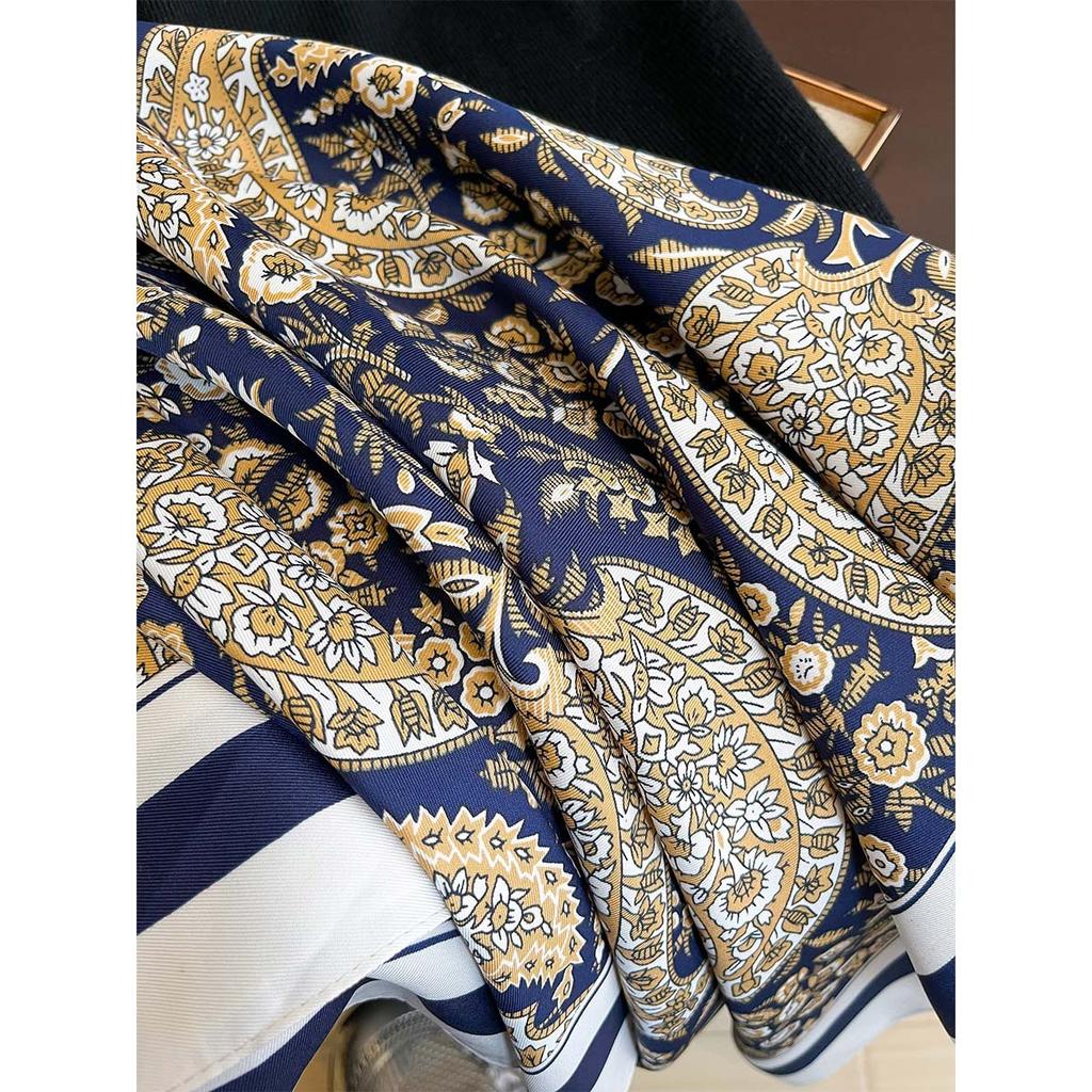 New Summer Luxury  90*90Cm Silk Scarf Women Fashion Satin Hijab Scarves Pareo Bandana Shawl Wrap Headband Foulard Bufandas