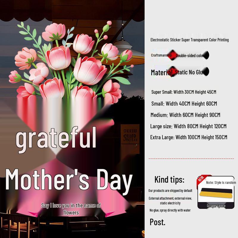 Mother's Day Decorative Sticker for Mall Jewelry Photo Spot
