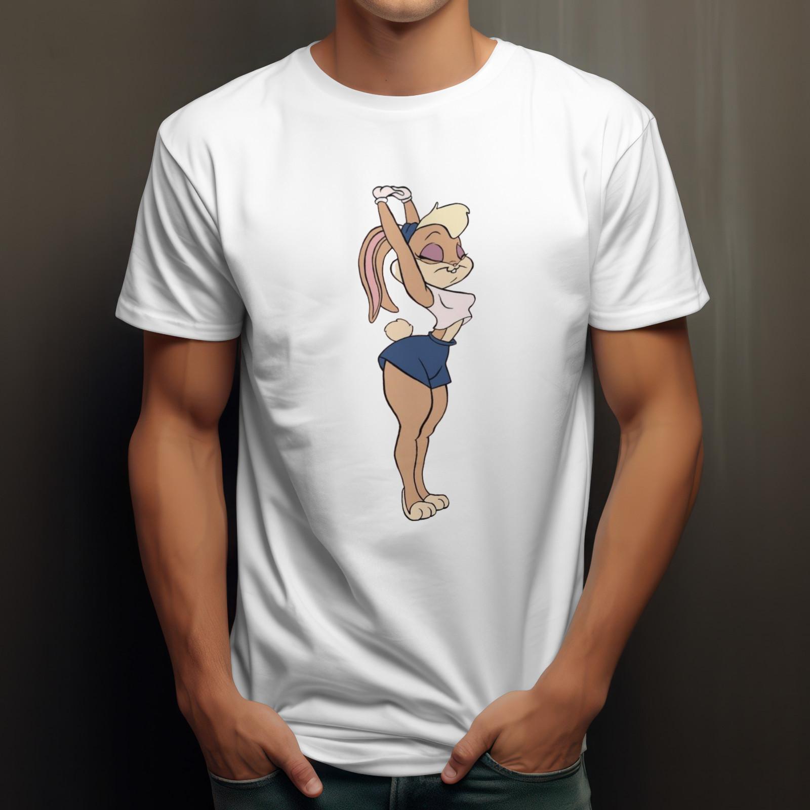 LOLA BUNNY T-Shirt | Looney Tunes TV Cartoon Tee | Bugs Bunny Warner Bros Top S разноцветный