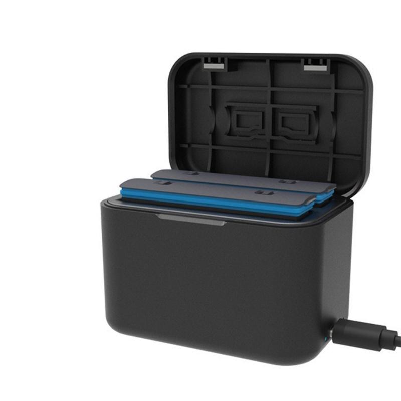 Efficient Battery Charging Case for X4 Camera Battery Fast Charging Docking Station Storage Box USB C Charge Port