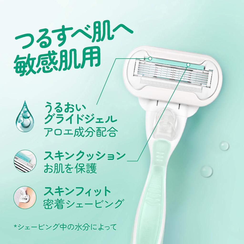 Gillette Venus VENUS Barberhøvel for for Sensitiv for Glatt Kropp og Erstatning 5 Embrace Sensitive Kvinner, Hud, Hud, Blader, Stykker,