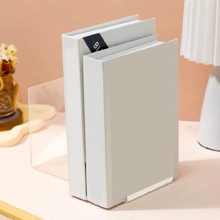 Acrylic Books Holders Table Picture Album Holders for Displaying Books Books Stand, Elegant Design Bookends Bookshelfs