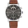 Kane Dark Grey Brown Leather Men's Quartz Watch 1710398