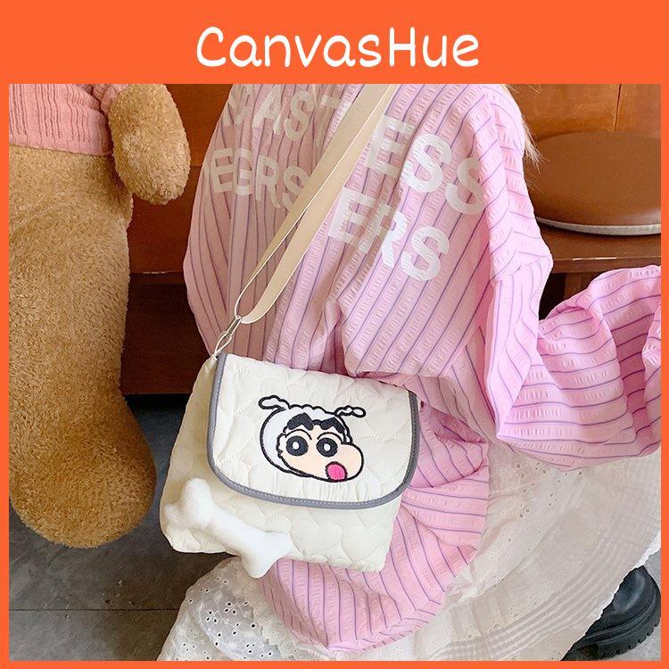 Crayon Cartoon Shinchan Bone Soft Nylon Casual Bag Girl Storage Bag Shoulder