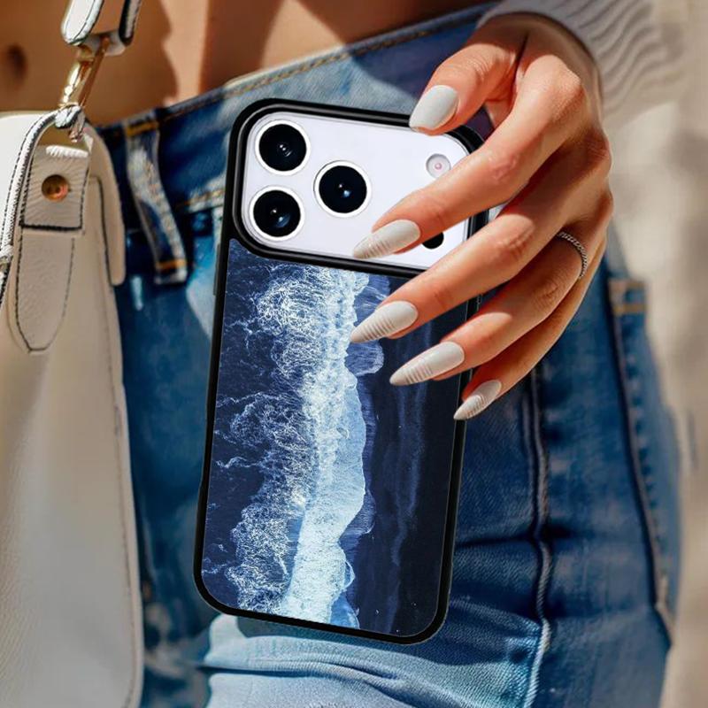 Blue Ocean Waves Sea Phone Case For iPhone 17 Air 14 15 13 12 Max Cover For Apple 14 15 16 16e 11 Pro Max Plus Coque