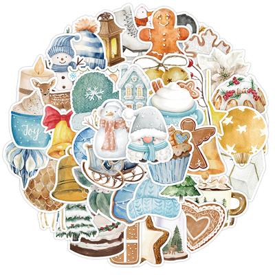 50 New Christmas Series Graffiti Stickers, Water Cup Computer Decorative Stickers, Creative Festival Stickers