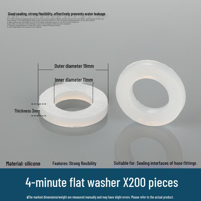 4-Minute Water Heater Seal: Silicone and Rubber Gaskets for Shower, 6-Point Inlet Pipe, 1-Inch Water Meter