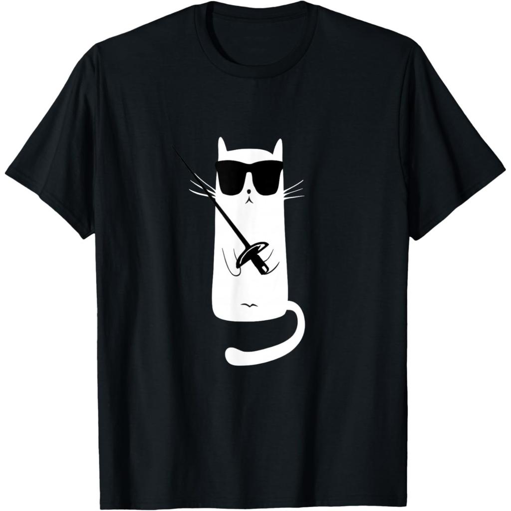 Funny Fencer Gift Fencing Make New Friends And Stab Them T Shirts Men Humor Streetwear Tee Short Sleeve Unisex Loose Clothing