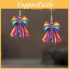 Bow Rainbow Creative Women Acrylic Earrings For Casual And Office Wearing