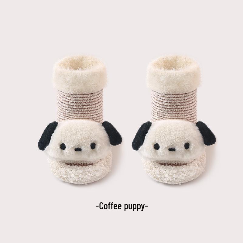 Cartoon Infant Non-Slip Mid-Calf Winter Socks - Thick & Warm Floor Shoes