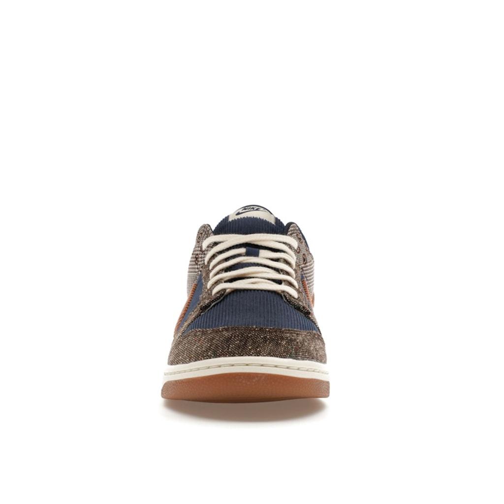 Nike Dunk Low Tweed Corduroy Unisex Sneakers Brown Midnight-Navy Ale-Brown FQ8746-410