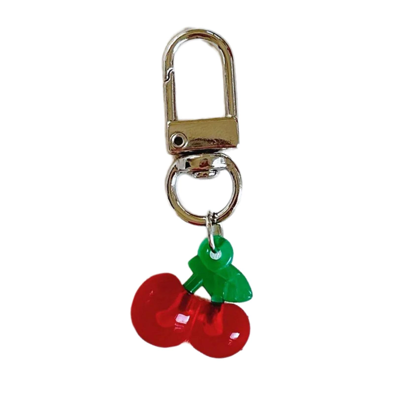 

Прекрасная подвеска-брелок с вишней, сумка, очаровательный привлекательный брелок с фруктовой вишней, акриловый кулон, подвеска для телефона, сумка-аксессуар красный