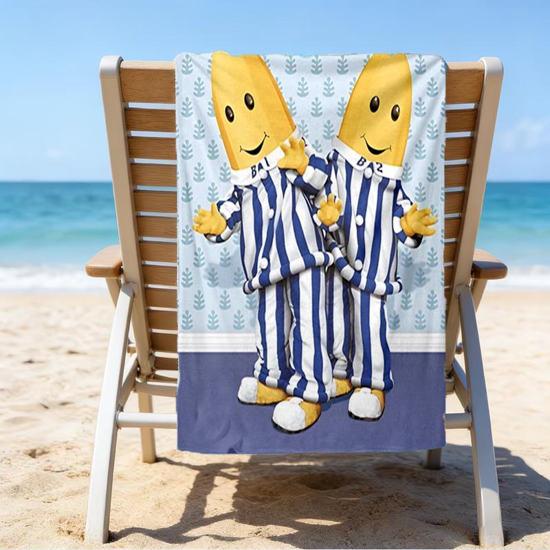 Bananas In Pyjamas Classic Microfiber Beach Towel, Lightweight And Quick-Dry, for Summer Travel, Beach Essential, Swimming Pool Outdoor