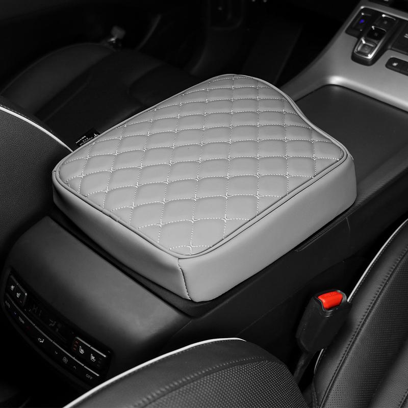 Car Interior Accessories Centre Console Armrest Box Pad & Protective Cover Black Leather Material For Hyundai Palisade -2025