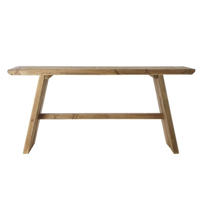 Console Style Alpin Naturel Bois Recyclé 160 Cm - Couleur: Blanc