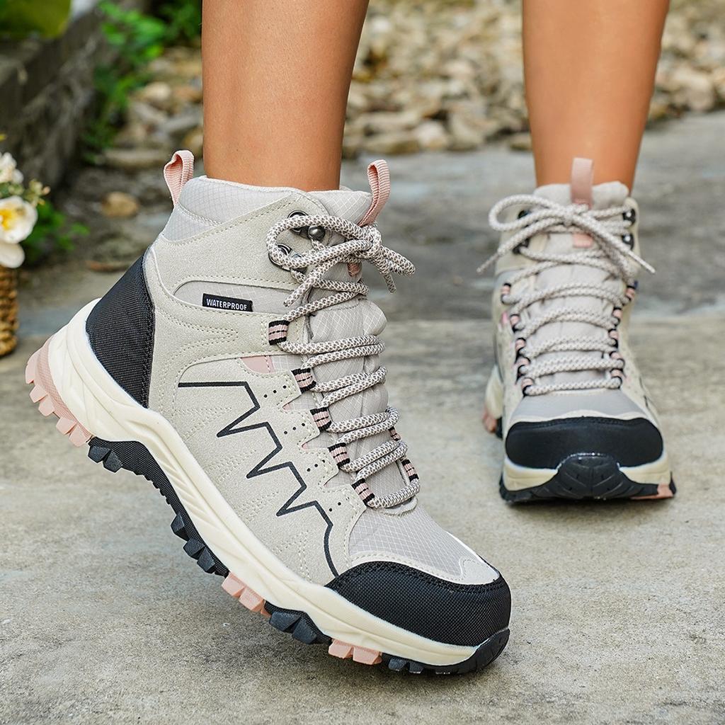 Outdoor mid-top camping shoes lightweight non-slip wear-resistant mountaineering sports shoes adventure off-road hiking shoes
