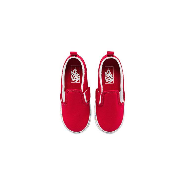 Vans Slip-On Low Top Slip-On Skate Shoes Red Baby Sneaker VN000UBSABT