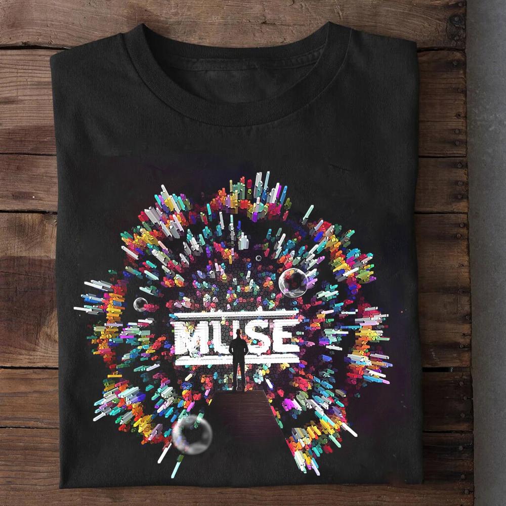 Редкая Футболка Группы Muse Разноцветная Все Размеры S-5XL Подарок Для Фанатов HH1012 Унисекс Футболка XXXXL