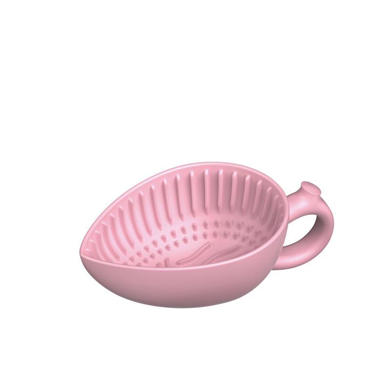 

Форма листа Мягкий силиконовый очиститель для кистей для макияжа Чаша для очистки пуховок для пудры Кисти для теней Мытье Чистящий коврик Инструменты для красоты розовый