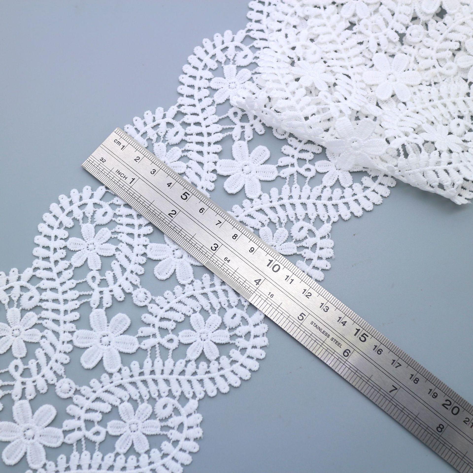 

12Cm Double Row Milk Silk Water-Soluble Lace Leader Mouth Clothing Home Curtains Sofa Accessories Embroidery CX5013