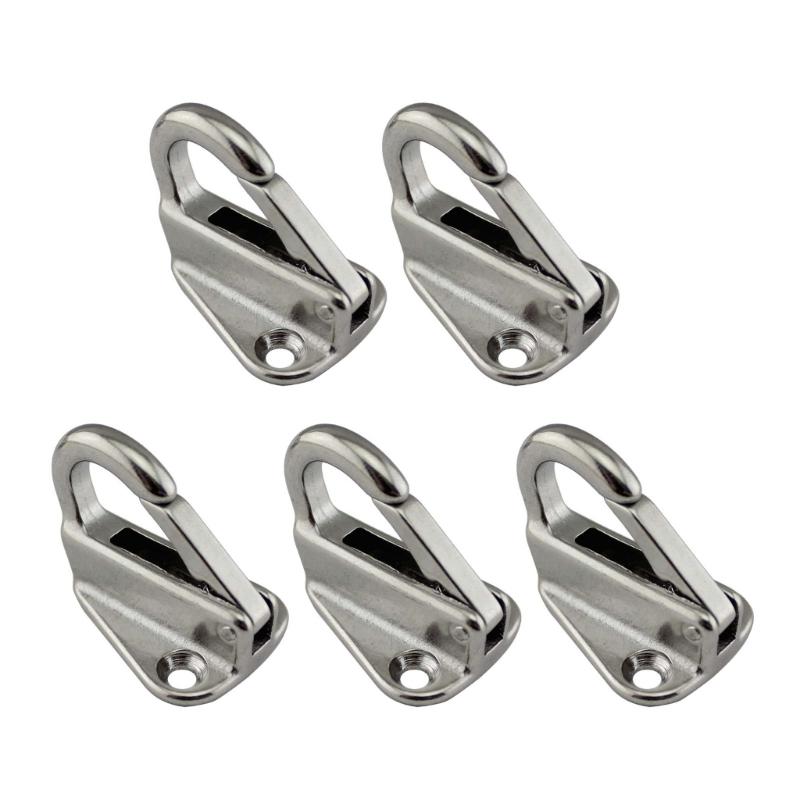 Upgraded Hook Marine Grade 316 Stainless Steel Spring Hook Boat Ship Hardware Quick Fixing 5-piece/set