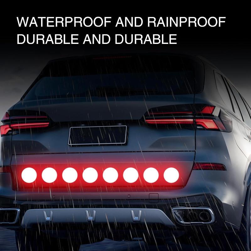 10Pcs Reflective Round Stickers, Reflectors Dot Outdoor Self-Adhesive Reflector Stickers Safety Warning Reflective Tape for Car