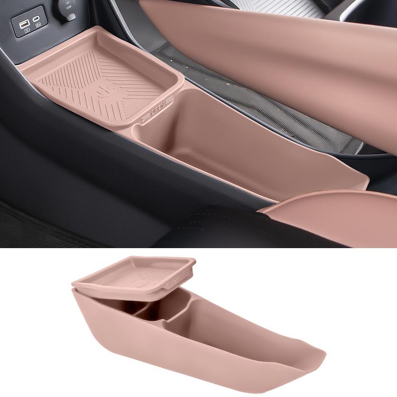 For BYD Dolphin Surf/Mini Atto 1 Center Console Lower Storage Box Armrest Box Organizer Double-Layer Storage Box SiliconeGood product
