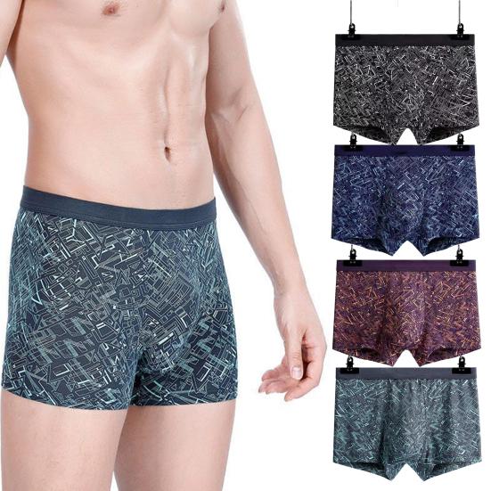Men Boxer Underwear Elastic Mid-Rise Three-Dimensional Tailoring Shorts Briefs U-Convex Quick-drying Panties