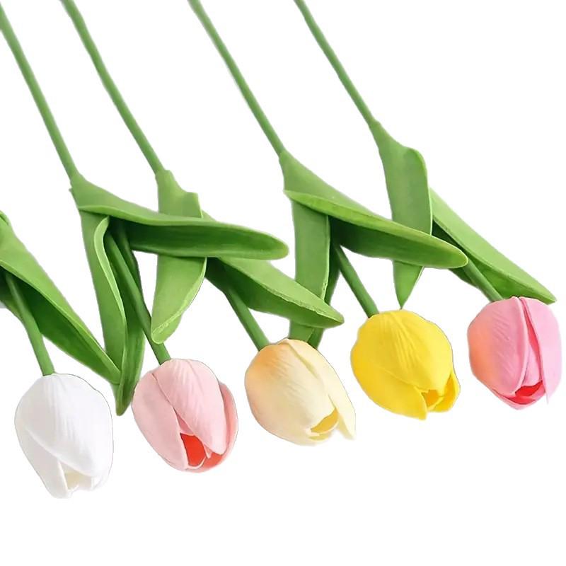 Hoge Kwaliteit PU Tulp Kunstbloemen voor Huis, Hotel, Bruiloft en Fotografie Props - Realistische en Elegante Decoratie