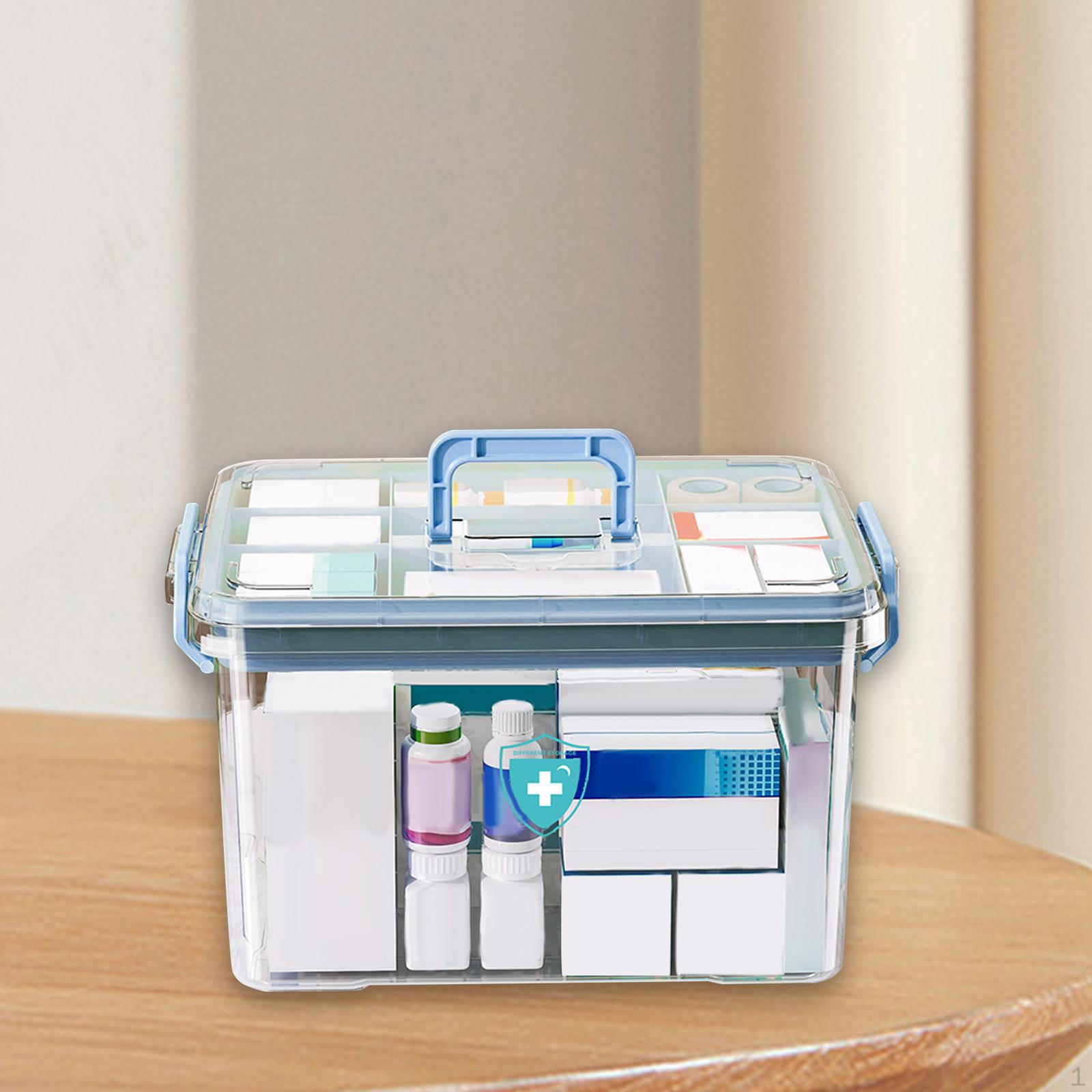 

Органайзер для хранения, контейнер для первой помощи, большая многослойная помощь, общежитие на открытом воздухе blue_M