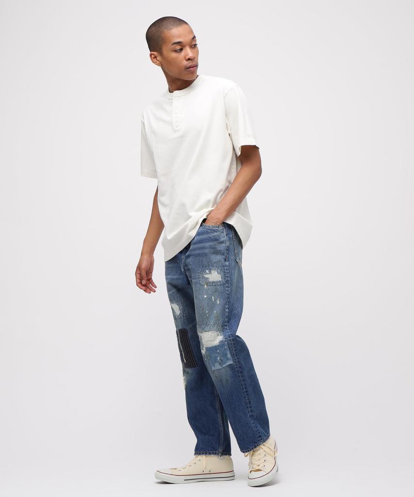 AVIREX SOUVENIR COLLECTION SUKA HENRY NECK T-SHIRT "EAGLE" Men's 2XL 033 Off White 783-5234017