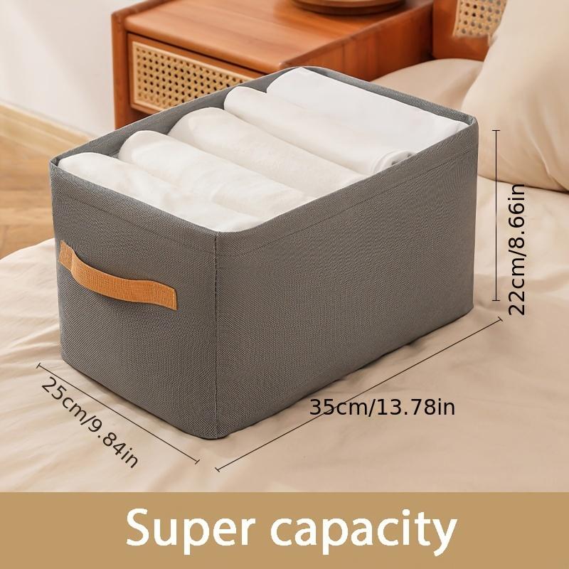 Wardrobe Clothes Storage Container with Handle, Lightweight Versatile Organizer, Space Saving Box 35*25*22cm
