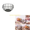 F26C Kitchen Storage Metal Wire Egg Basket Farm Chicken Cover Egg Holder Organizer for Case Nordic Snack Fruit Container
