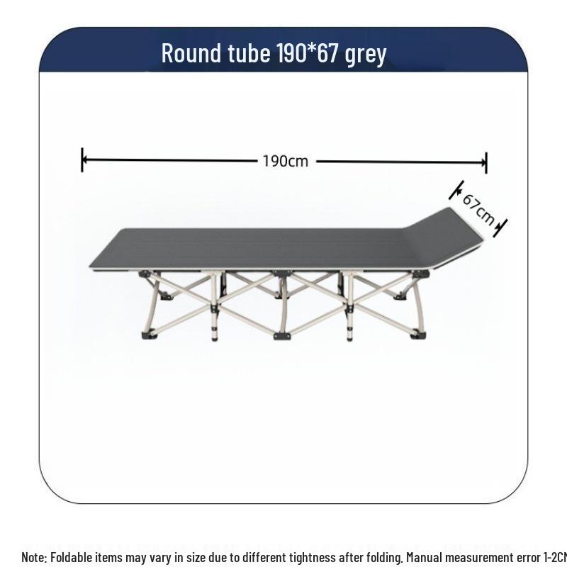 Folding Military-Style Single Recliner Bed for Outdoor or Office Use