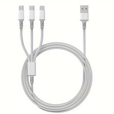 Three-head Mobile Phone Charging Cable One Drag Three Data Cable Typec Super Fast Charge